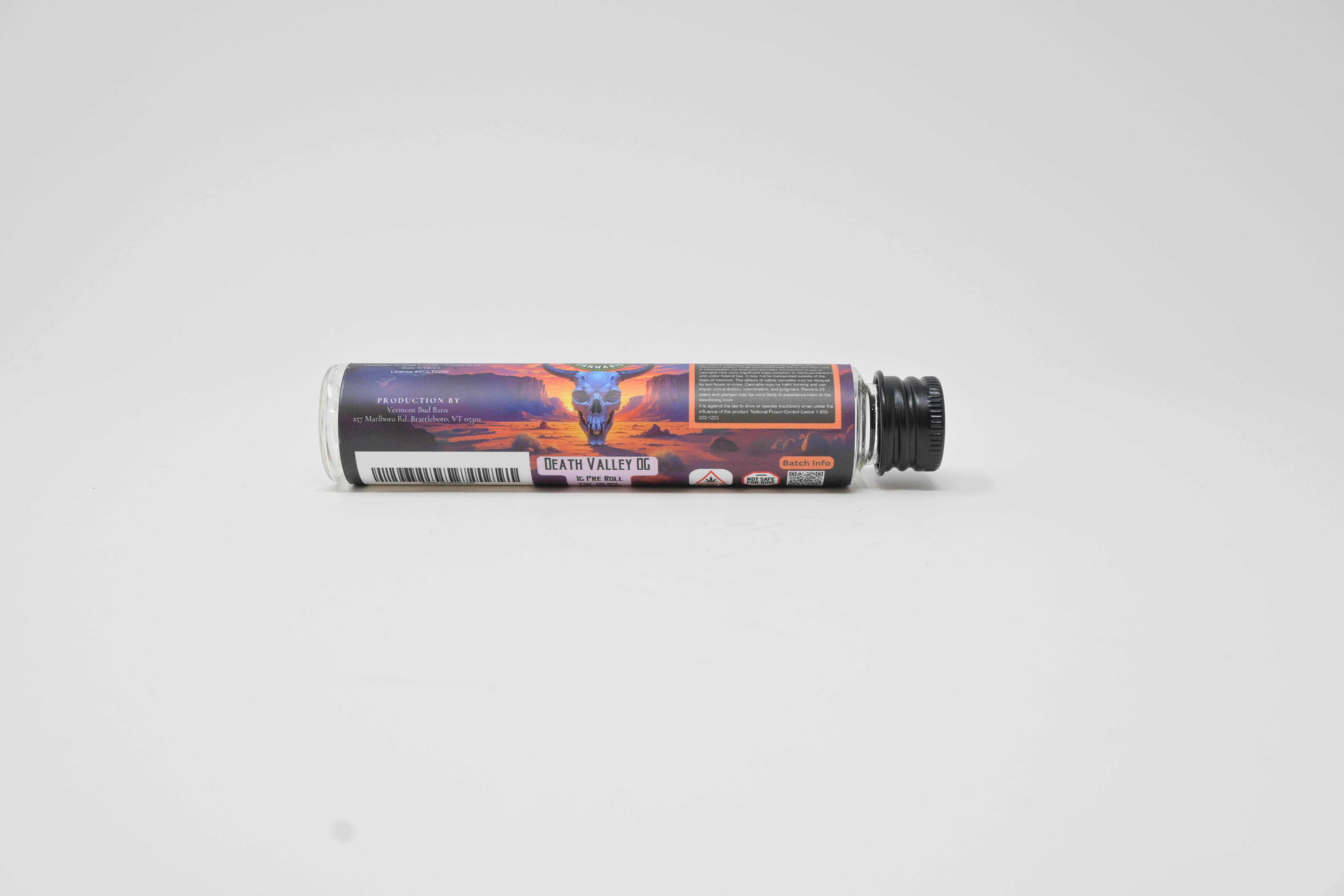 Photograph of product: VT Bud Barn Death Valley OG Preroll