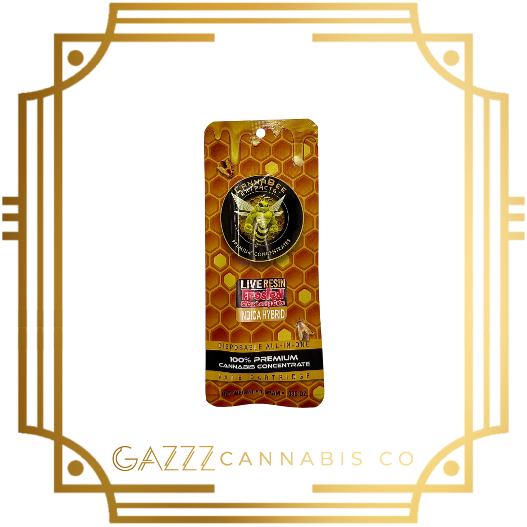 Photograph of product: Disposable | Cannabee AIO | Live Resin - Frosted Strawberry Shortcake