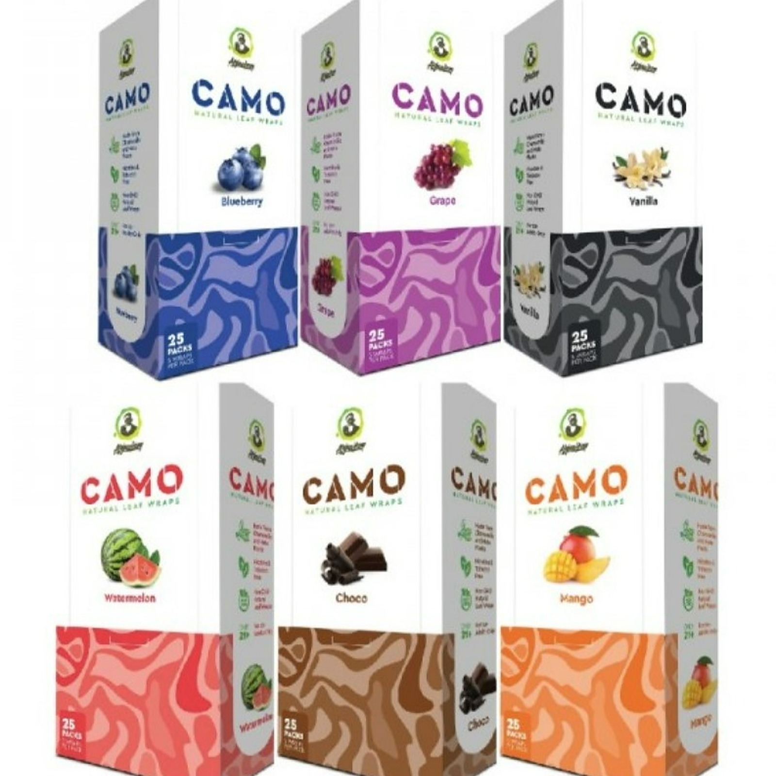 Photograph of product: wrap CAMO assorted flavors (5 wraps)