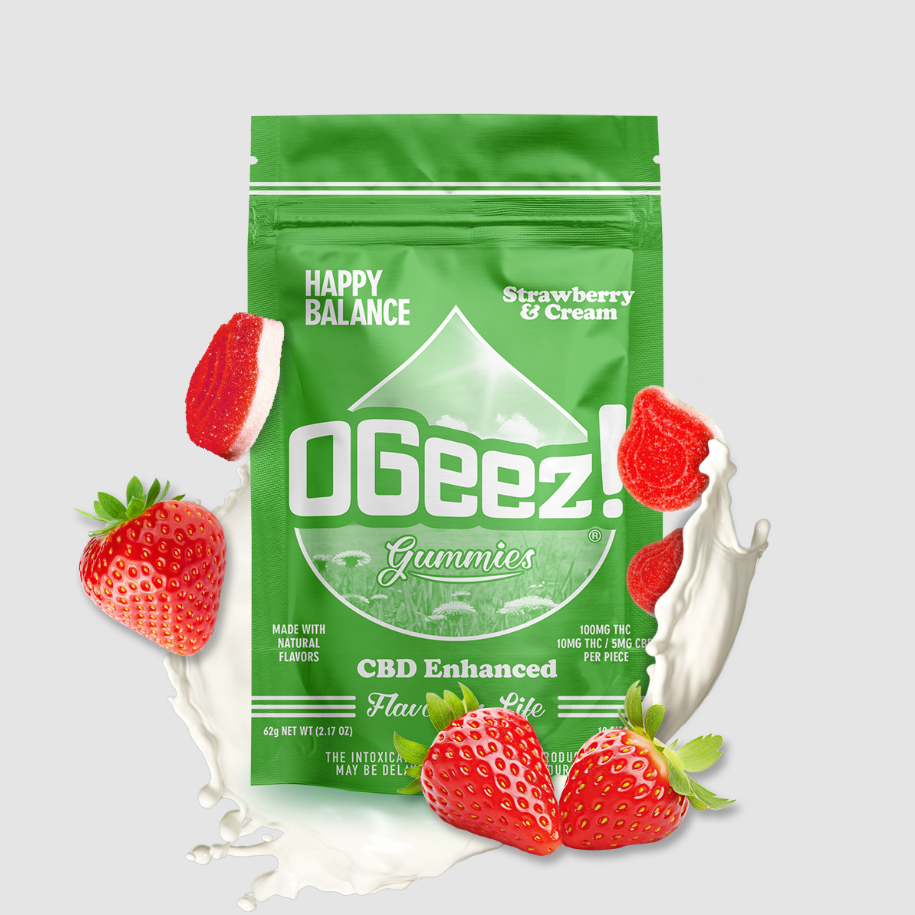 Photograph of product: Happy Balance - Strawberry & Cream 1:1 CBD:TH-oui 10pk | 100mg