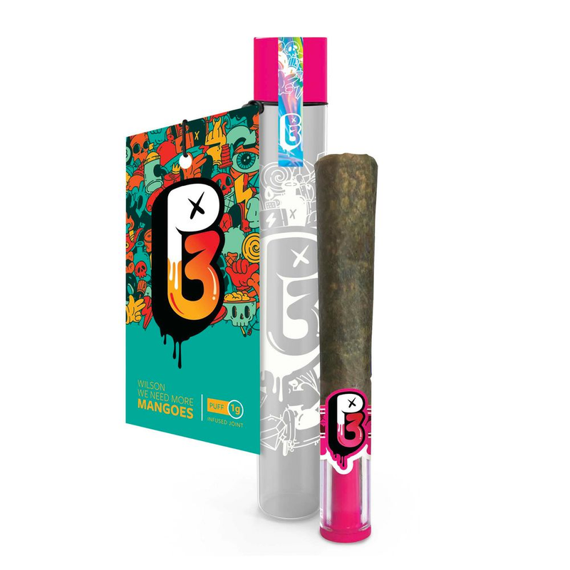 Photograph of product: P3 Wilson We Need More Mangoes (H) Infused Pre-Roll 1g