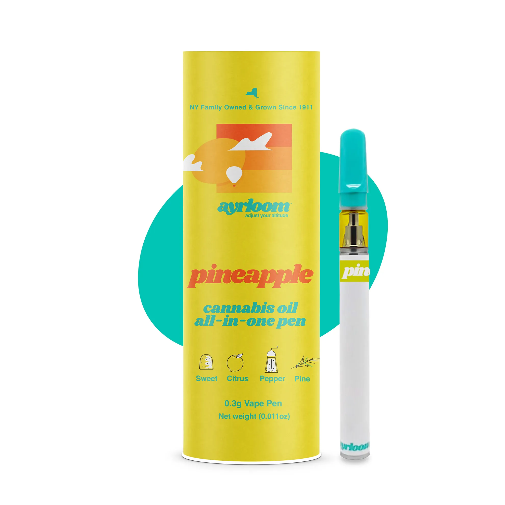 Photograph of product: Ayrloom | Pineapple AIO Vape, .5g