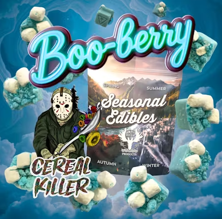 Photograph of product: Lazy River Boo-Berry Chocolate (H) Moose Bites 5mg 10pc