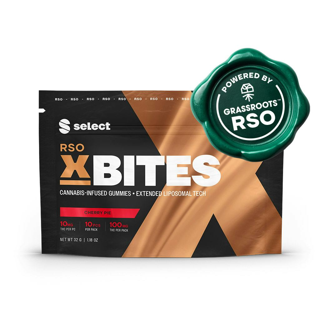 Photograph of product: RSO X Bites - Cherry Pie | 10 Pack 100mg TH-oui