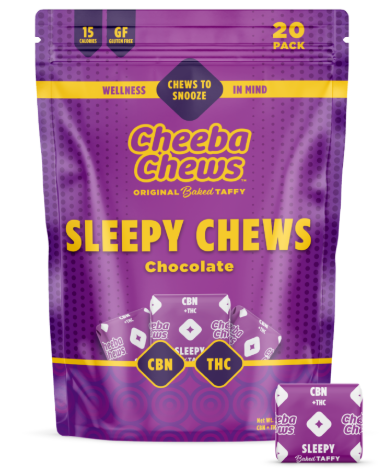Photograph of product: Sleepy Time Chocolate Taffy | 150mg - Cheeba Chews