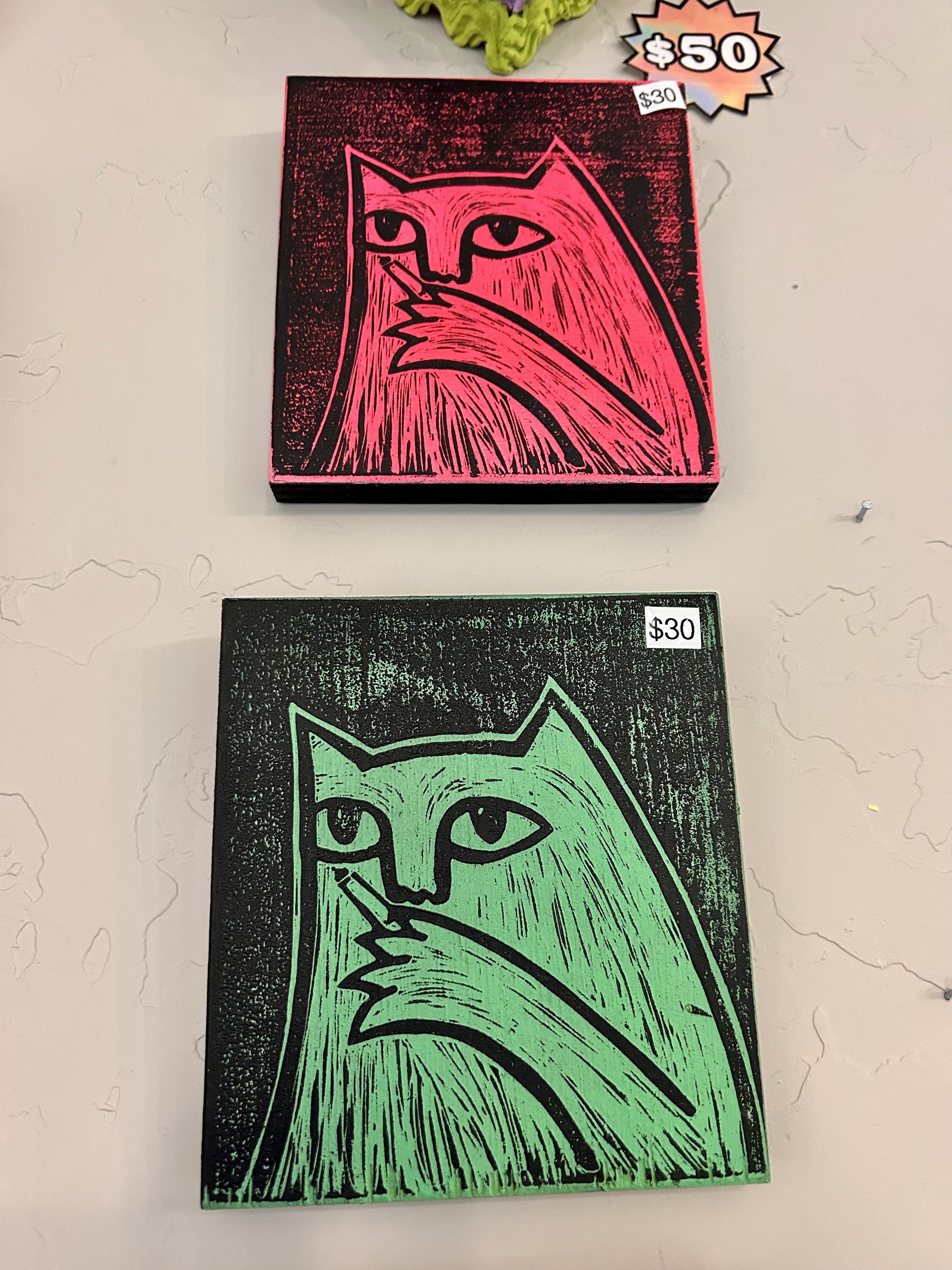 Photograph of product: Kalvin Panther Block Wall Art