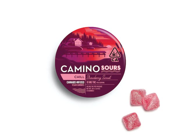 Photograph of product: Strawberry Sunset 100mg Camino Gummies - 