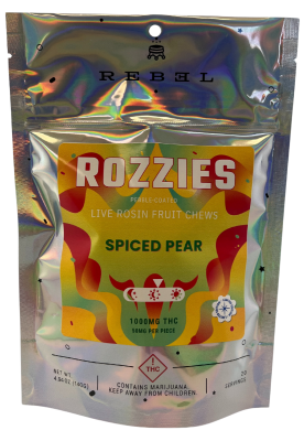 Photograph of product: Rebel Rozzies | 1,000mg TH-oui | Spiced Pear
