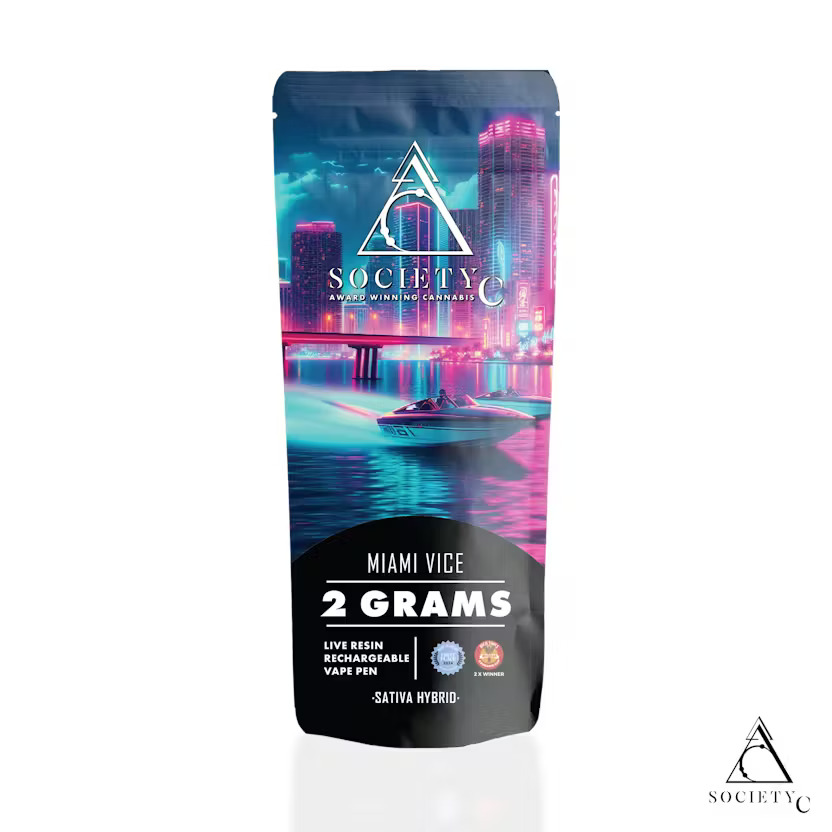 Photograph of product: Disposable - Society C - Miami Vice Live Resin - (Oui'd Hybrid) - 78.4% TH-oui