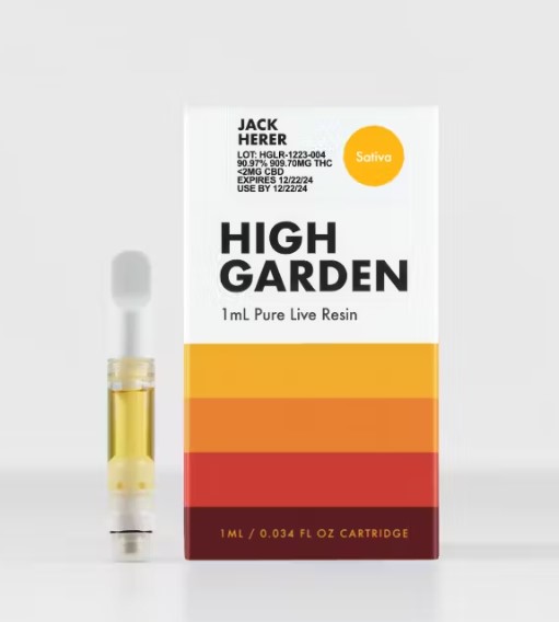 Photograph of product: High Garden | Jack Herer | Oui'd | Pure Live Resin 510 Cart