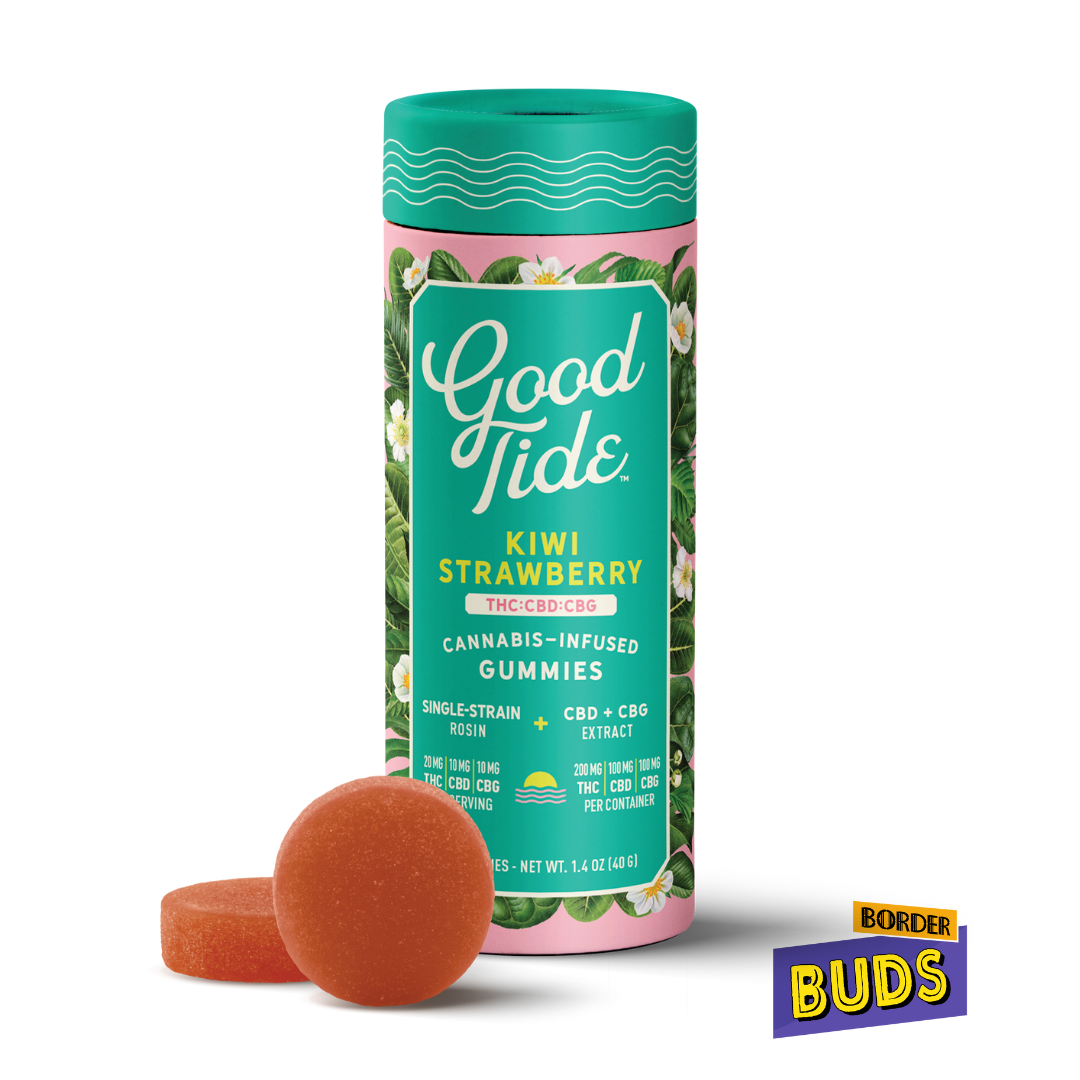 Photograph of product: Kiwi Strawberry | Good Tide | 200mg 2:1:1 | Gummies