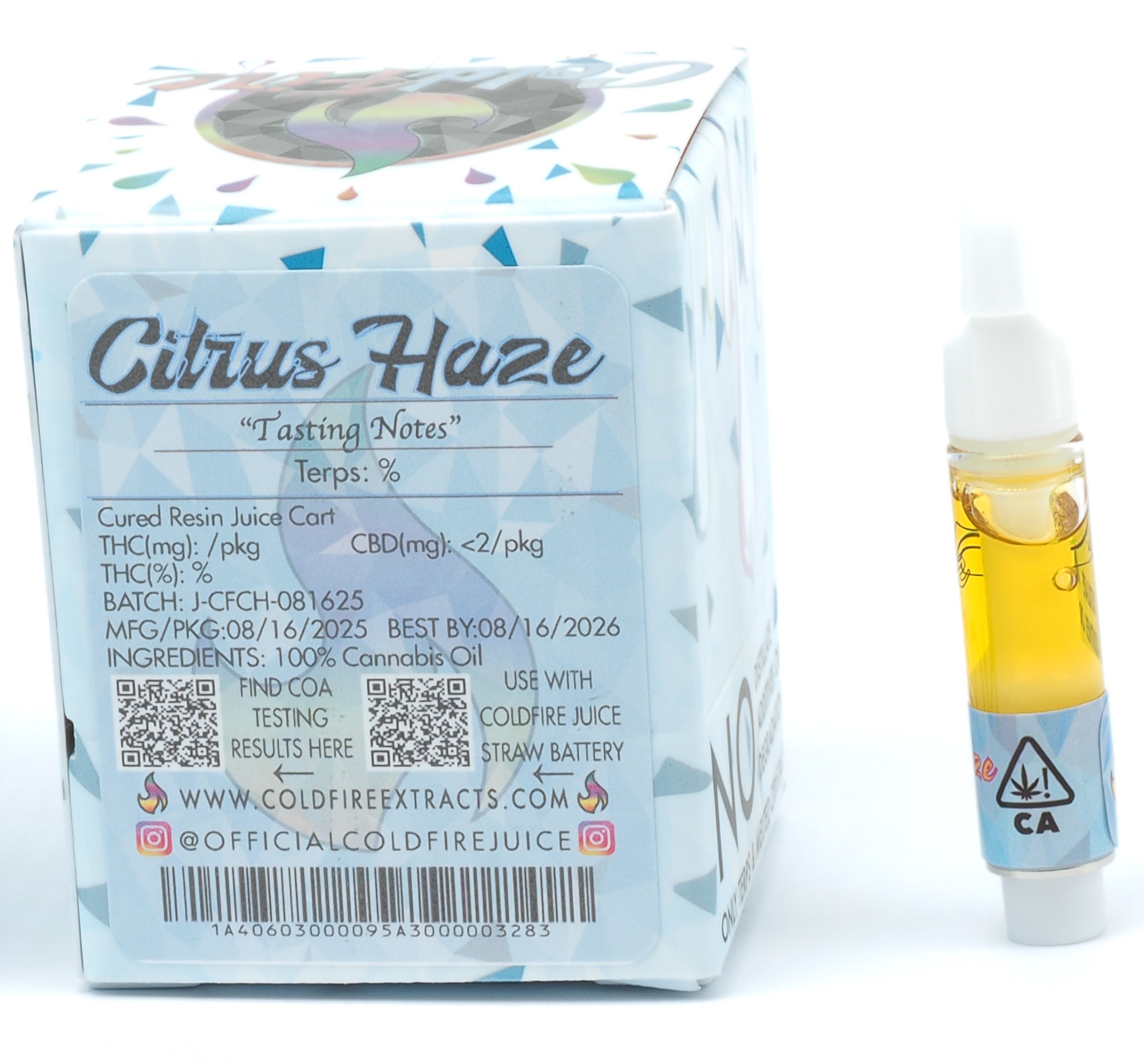 Photograph of product: Citrus Haze - Cured Resin Resin - 1g (H) - Cold Fire