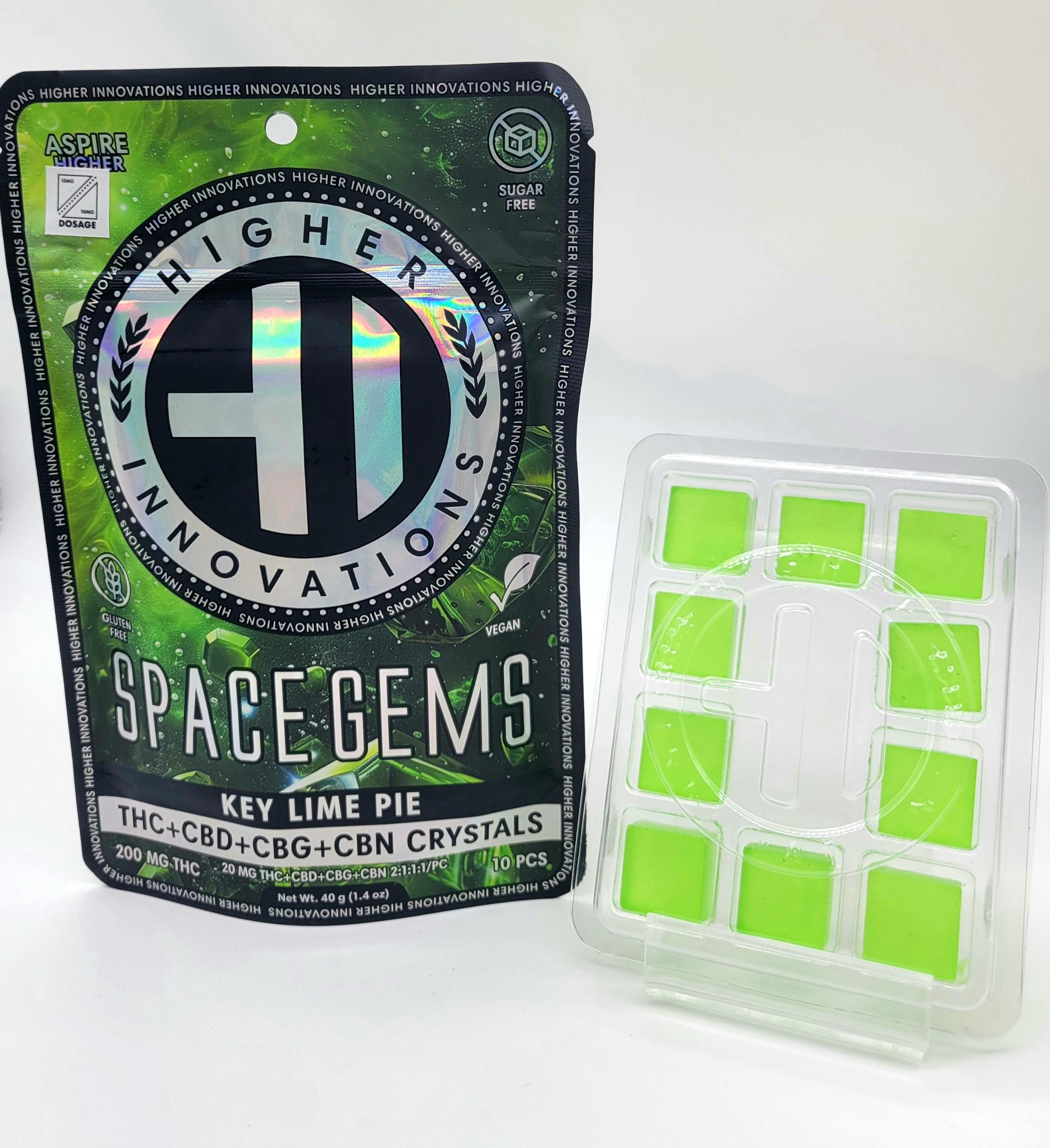 Photograph of product: Key Lime Pie Space Gems w CBD, CBG, CBN 200mg by Higher Innovations