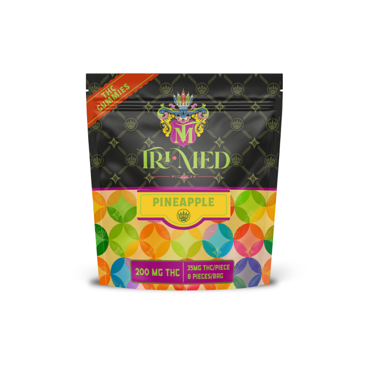 Photograph of product: TRI-MED - PINEAPPLE GUMMIES - 200MG