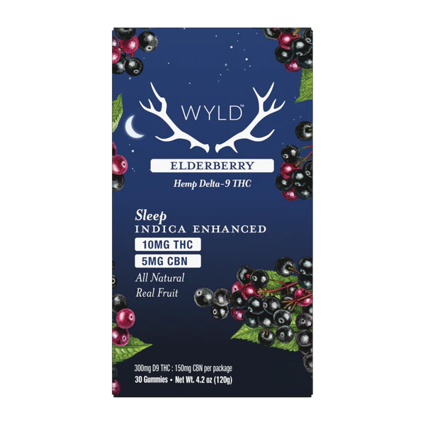 Photograph of product: Wyld - 300mg  2:1 Elderberry Gummies