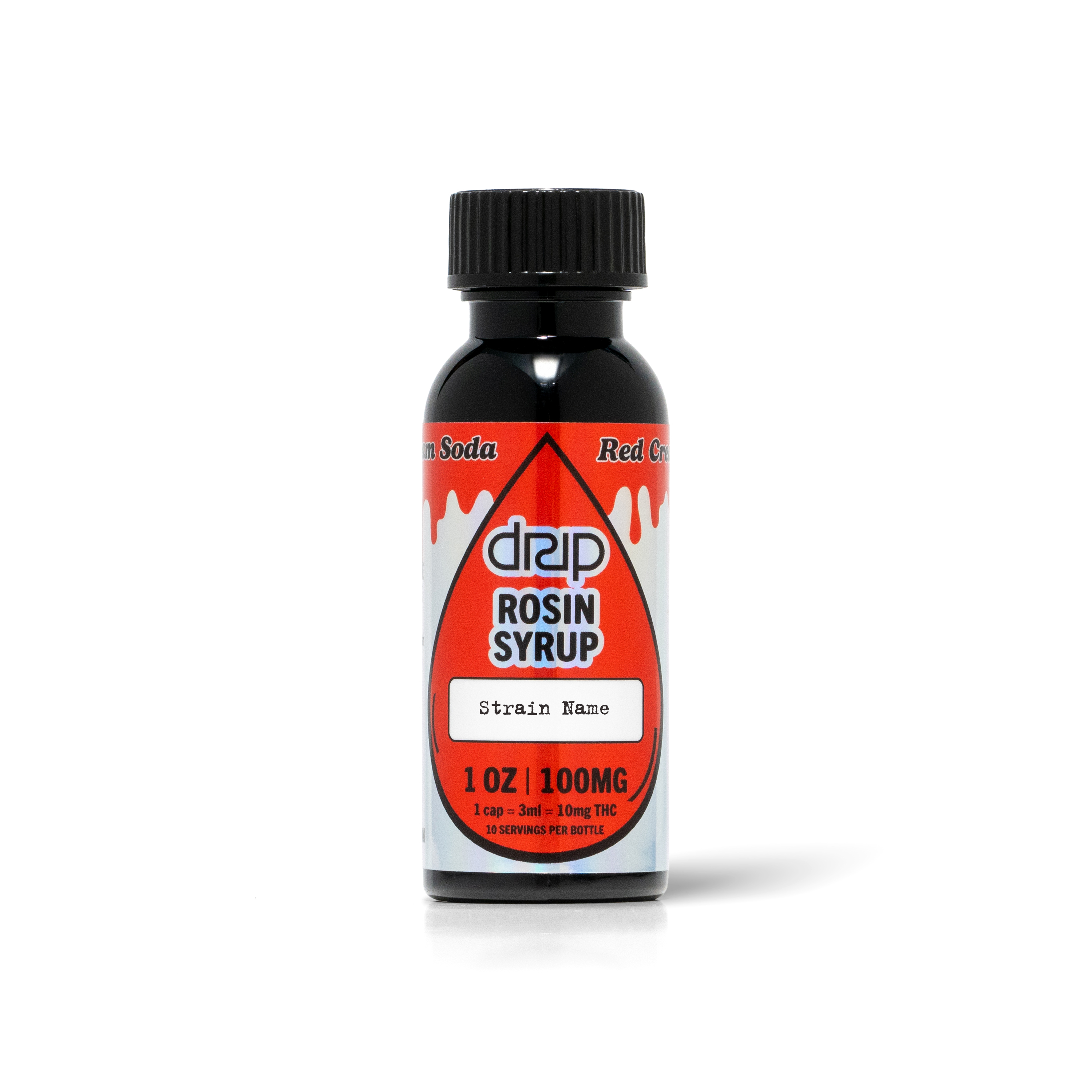 Photograph of product: Red Cream Soda | Rosin Syrup | 100mg