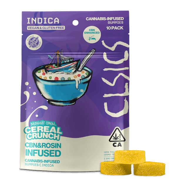Photograph of product: Midnight Cereal: Cereal Crunch - CBN Live Rosin Gummies - M.C. Cereal Crunch (I)