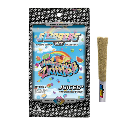 Photograph of product: Sluggers Hit Watermelon Zkittles Infused Preroll 5pk 3.5g