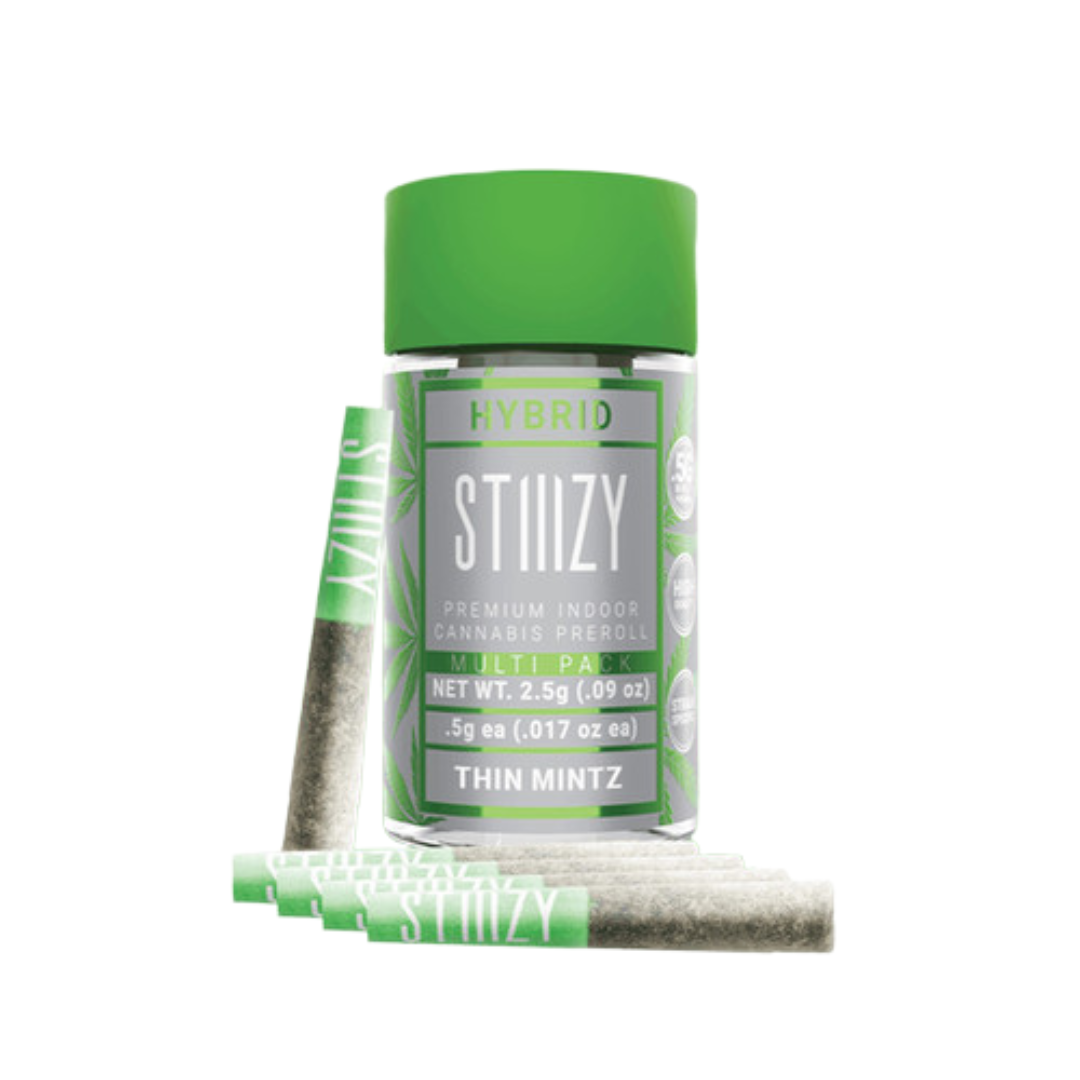 Photograph of product: Stiiizy Thin Mintz .5g Preroll 5pk