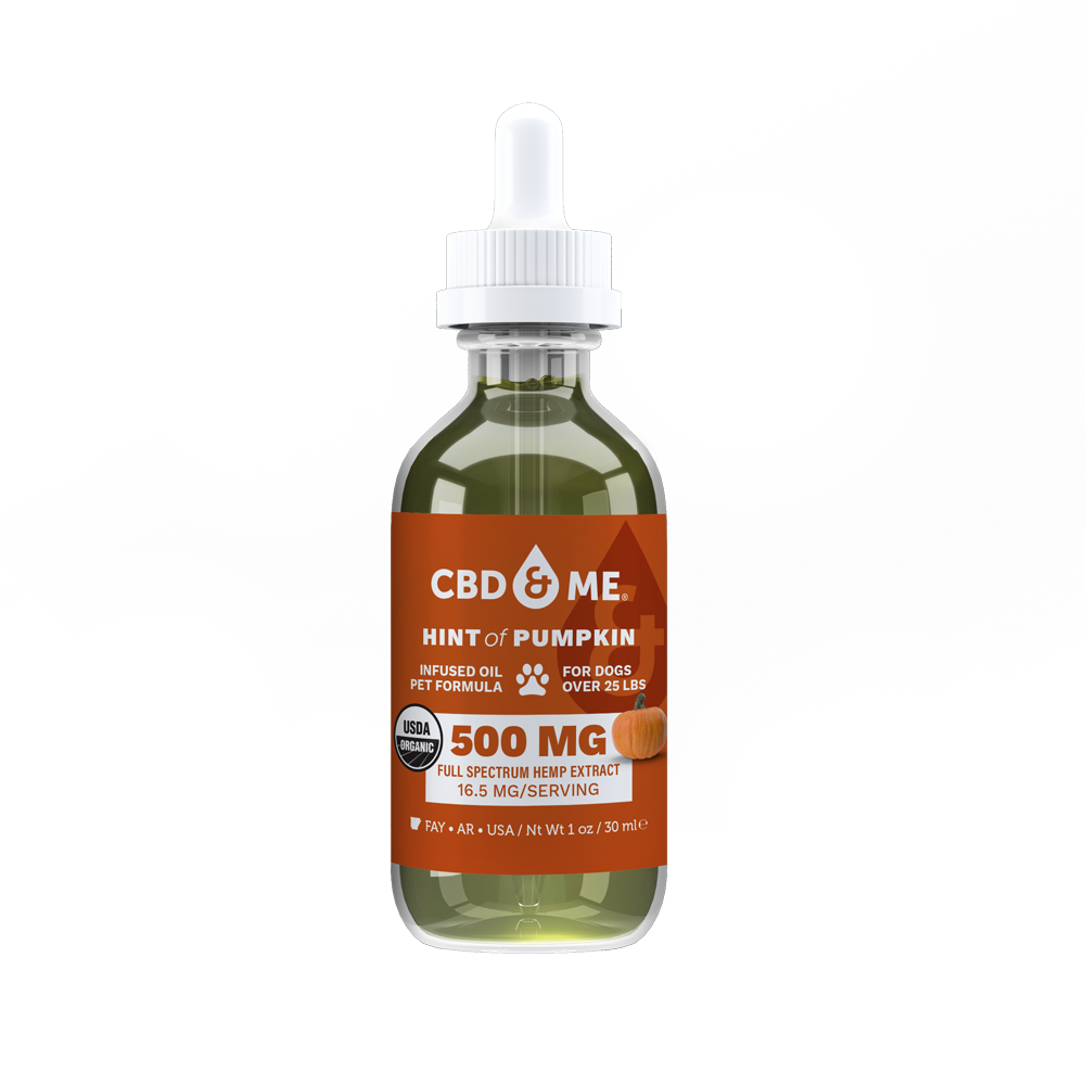 Photograph of product: CBD & ME: CBD Pet Tincture | Pumpkin | 500 mg