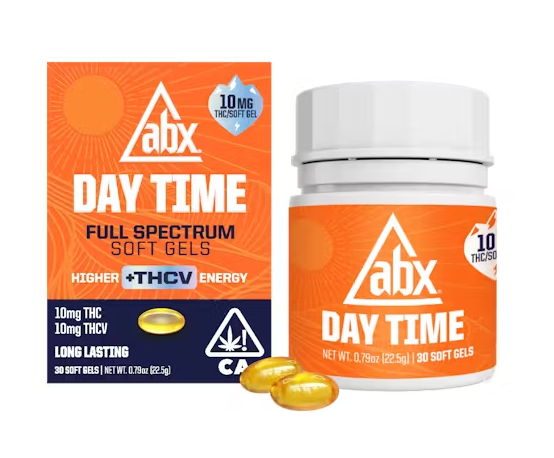 Photograph of product: DAY TIME 10MG THC: 10MG THCV SOFT GELS 30 PACK