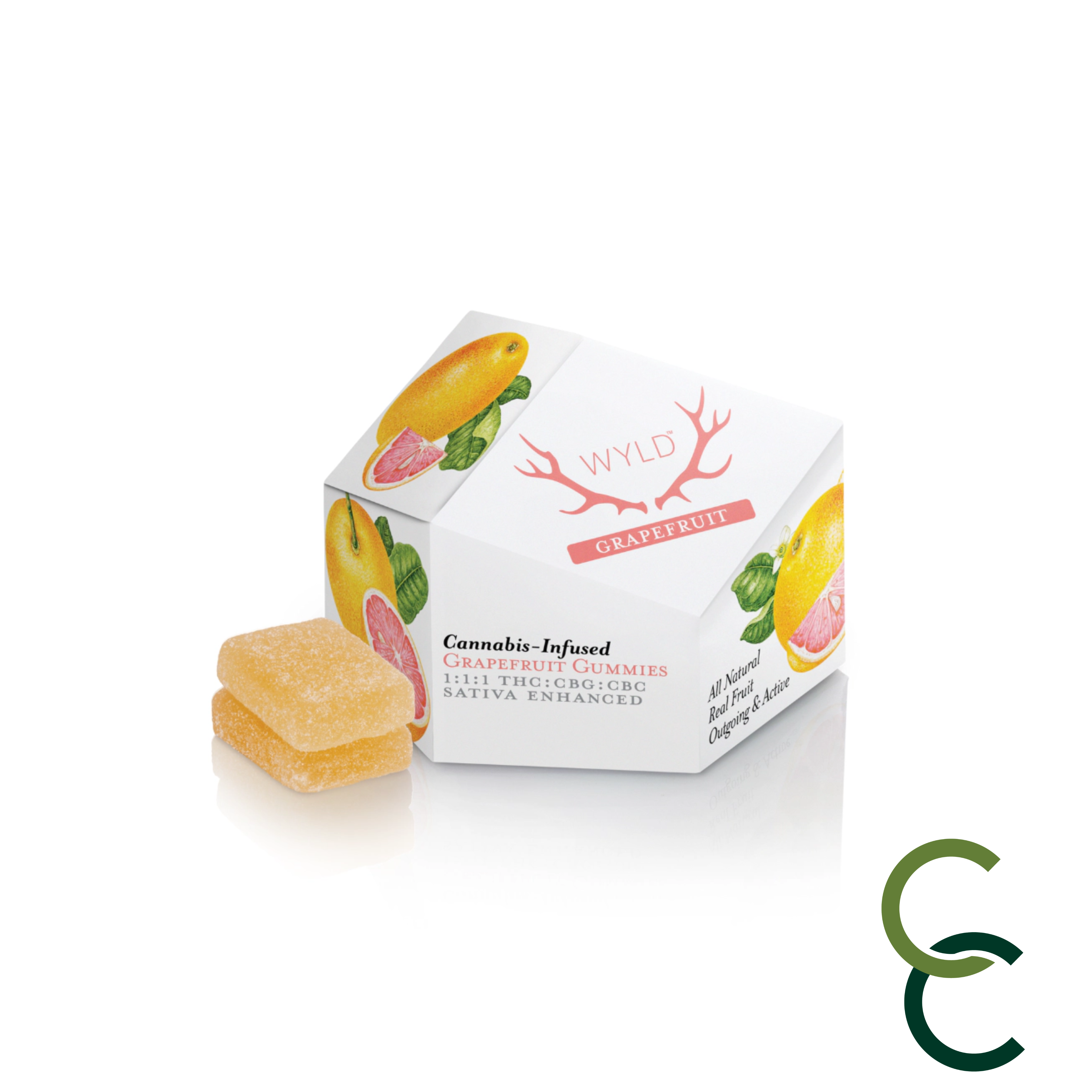 Photograph of product: Grapefruit Gummies - 1:1:1 (TH-oui:CBG:CBC) - Oui'd