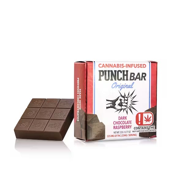 Photograph of product: PunchBar - Solventless Raspberry Dark Chocolate (0.77oz) - 0.77oz