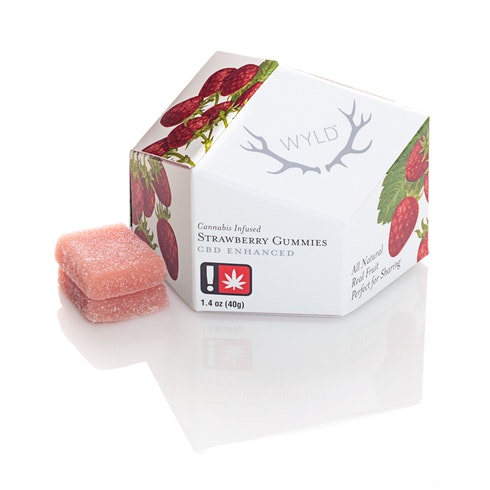 Photograph of product: Gummies | Strawberry |  20:1 (CBD:TH-oui) | 10 Pieces x 1mg