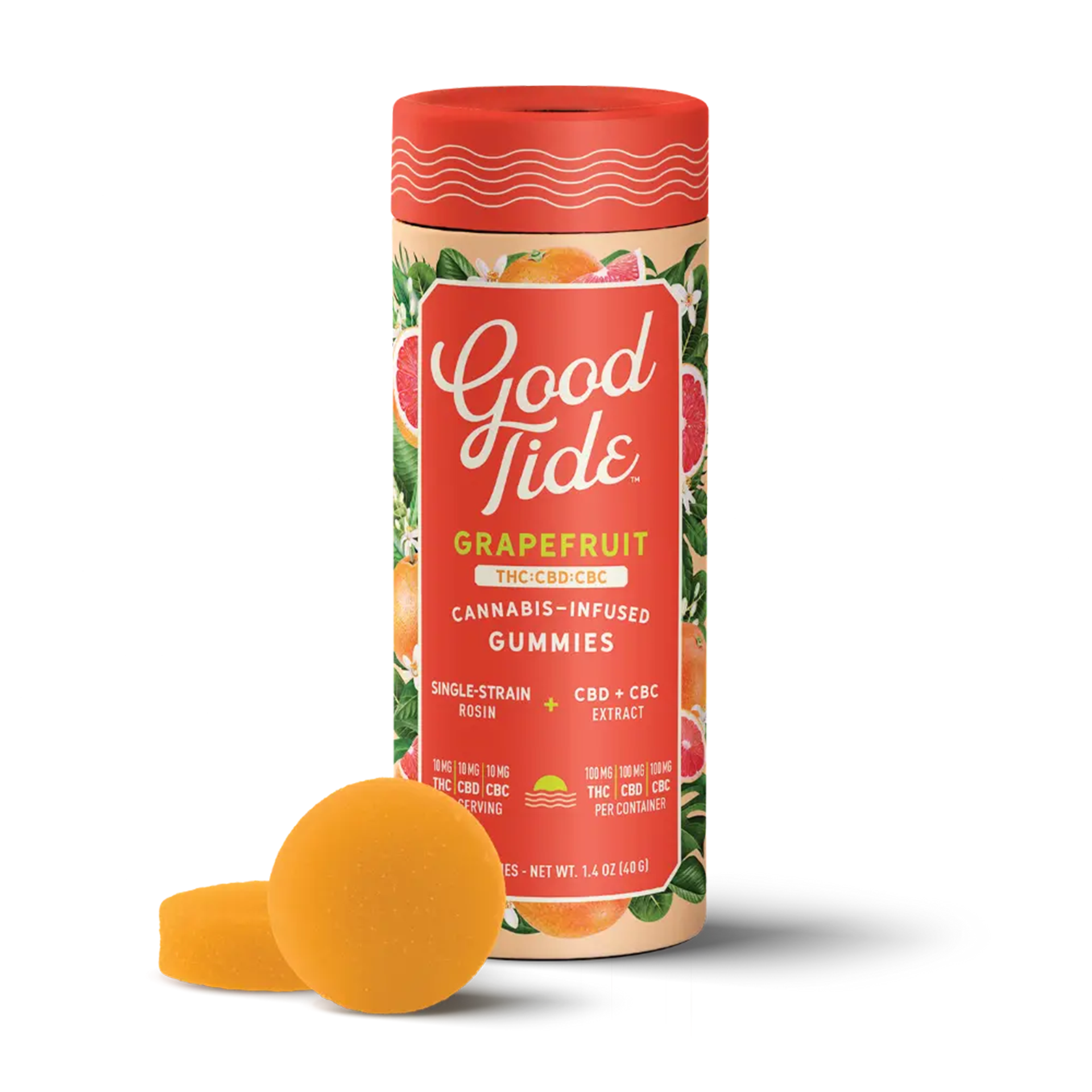 Photograph of product: Gummies - 1:1:1 CBD/CBC Grapefruit