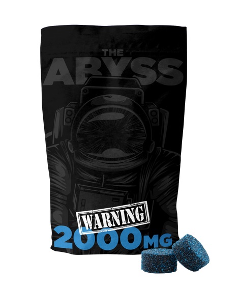 Photograph of product: Kosmik - The Abyss Gummies - Blue Raspberry & Sweet Cream - 2000mg