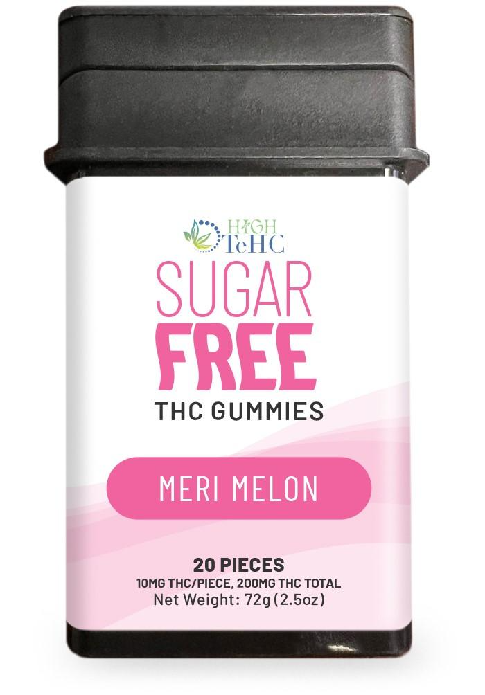 Photograph of product: Meri Melon Sugar Free 200mg Gummies Adult Use