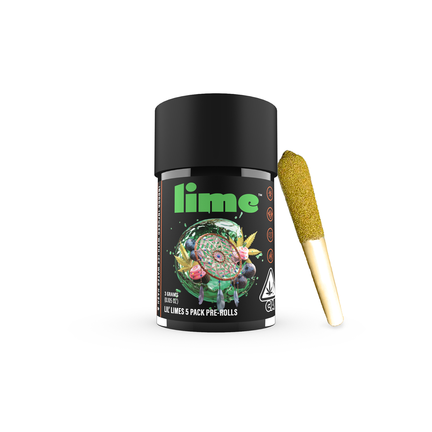 Photograph of product: Blue Dream Lil' Limes Infused Pre-Roll 5-pack | 3g
