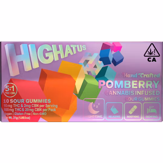Photograph of product: Highatus | Pomberry Sour CBN Gummy