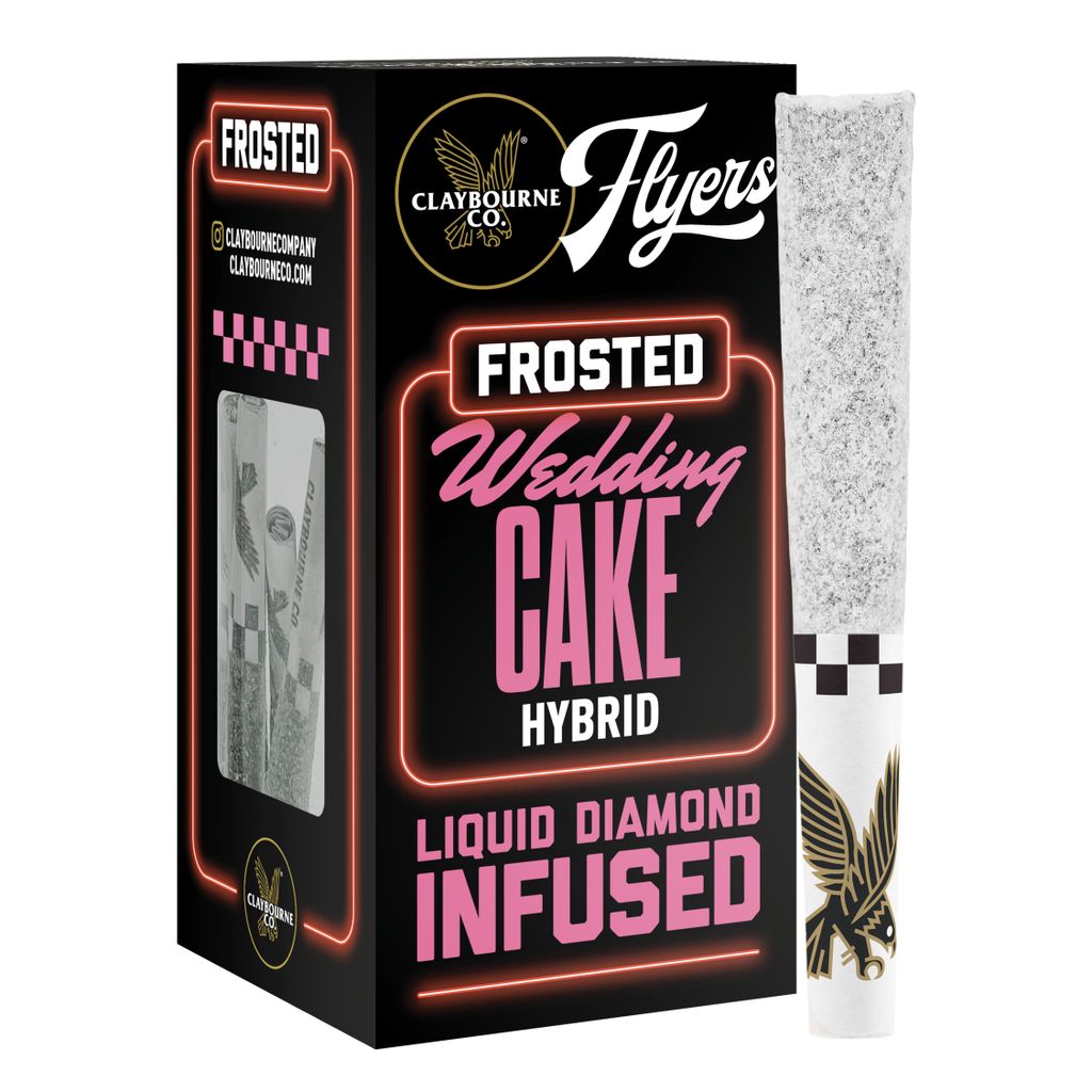 Photograph of product: Wedding Cake Infused Frosted Flyers 5-Pack - ["2.5g"]