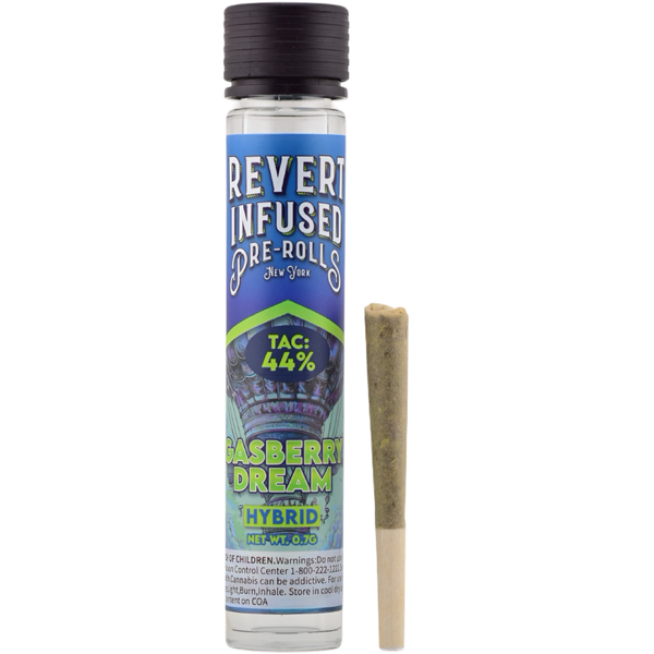 Photograph of product: Revert | GasBerry Dream | Infused | Pre-Roll 44% TAC