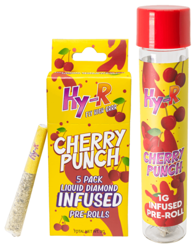 Photograph of Product: HY-R | ICC | Infused Preroll Pack | Cherry Punch | 5 x