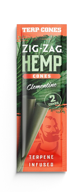 Photograph of product: Zig-Zag - Terp Infused Hemp Cones - Clementine - 2pk