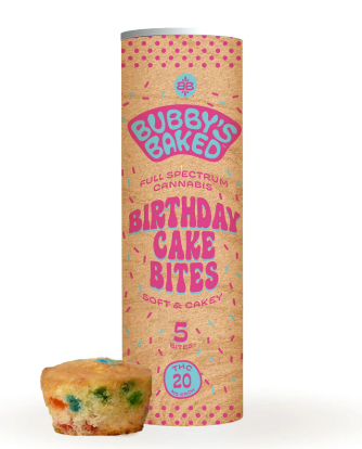 Photograph of product: Bubby's Baked - Edibles - Birthday Cake Bites 5pk (100mg)