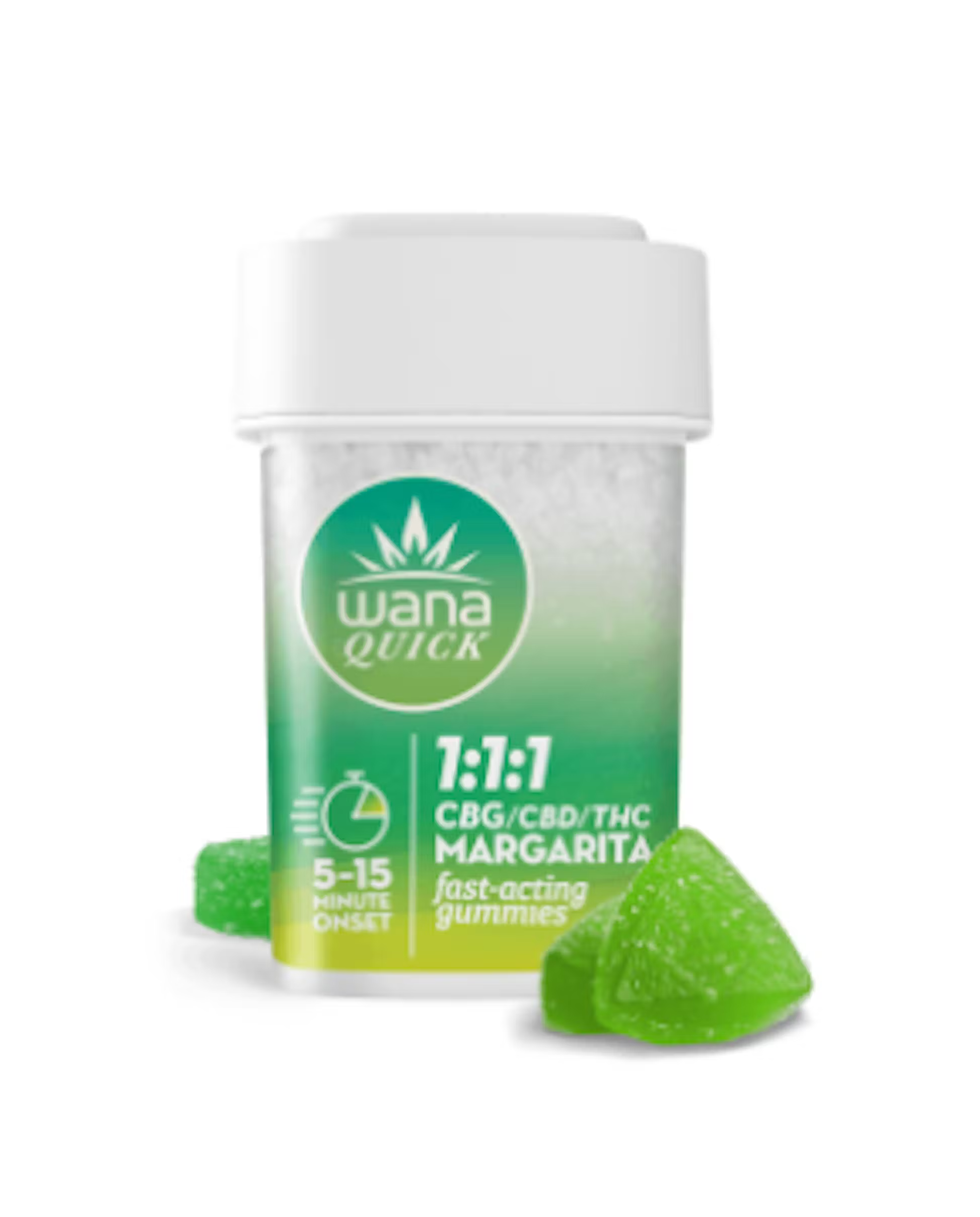 Photograph of product: Wana Fast Acting Gummies CBG/CBD/THC 1:1:1 - Margarita