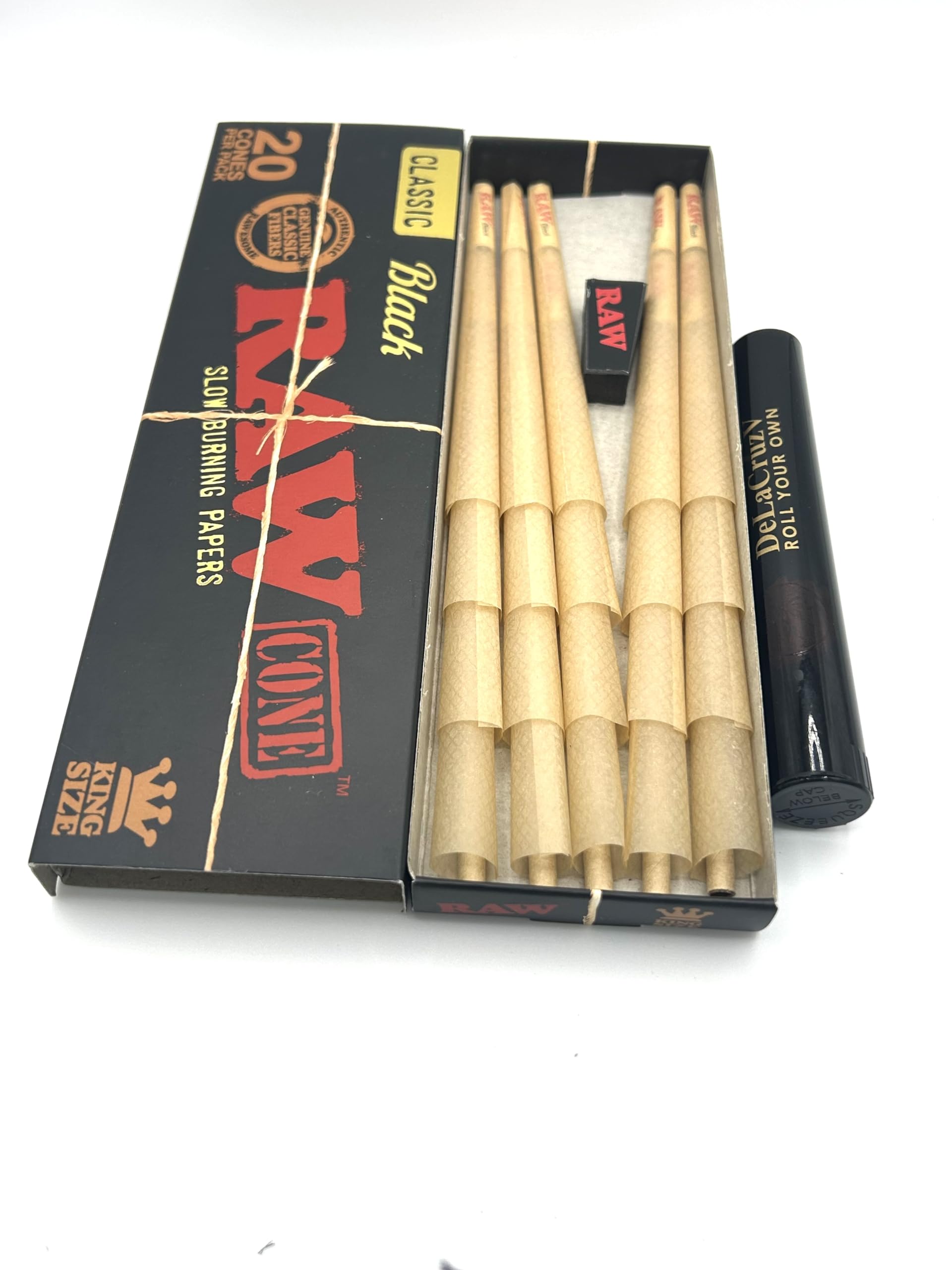 Photograph of product: RAW | Raw Black Cone | King Size 20pk