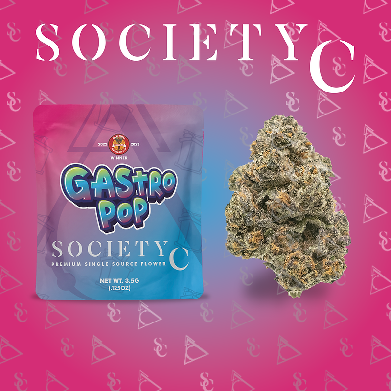 Photograph of product: Society C - 8th - Gastro Pop - 28.56% - 3.5g