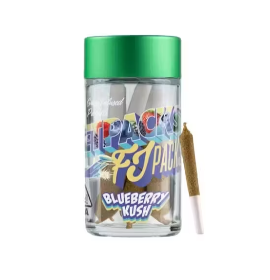 Photograph of product: Blueberry Kush Infused .6g Pre Rolls 5 Pack