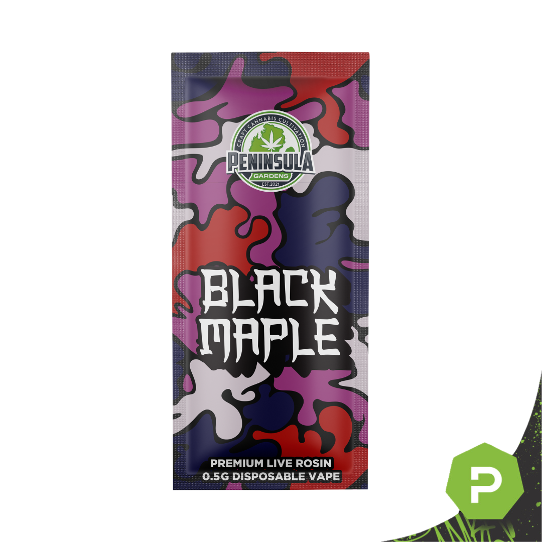 Photograph of product: Black Maple Live Rosin Disposable