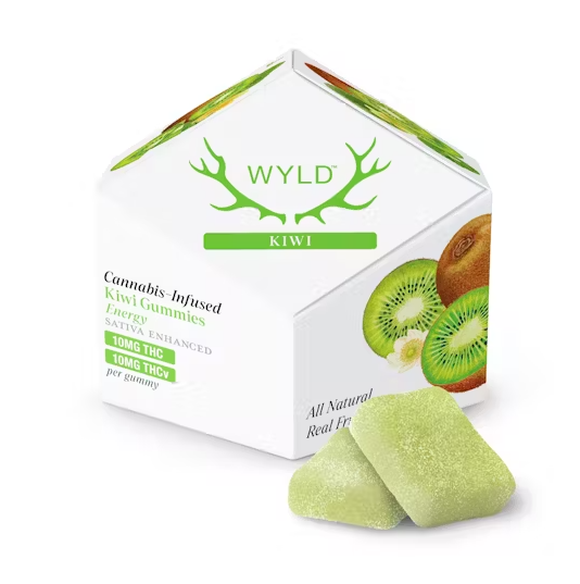 Photograph of product: Wyld Kiwi Gummy 1:1 (TH-oui/TH-ouiV) 100mg