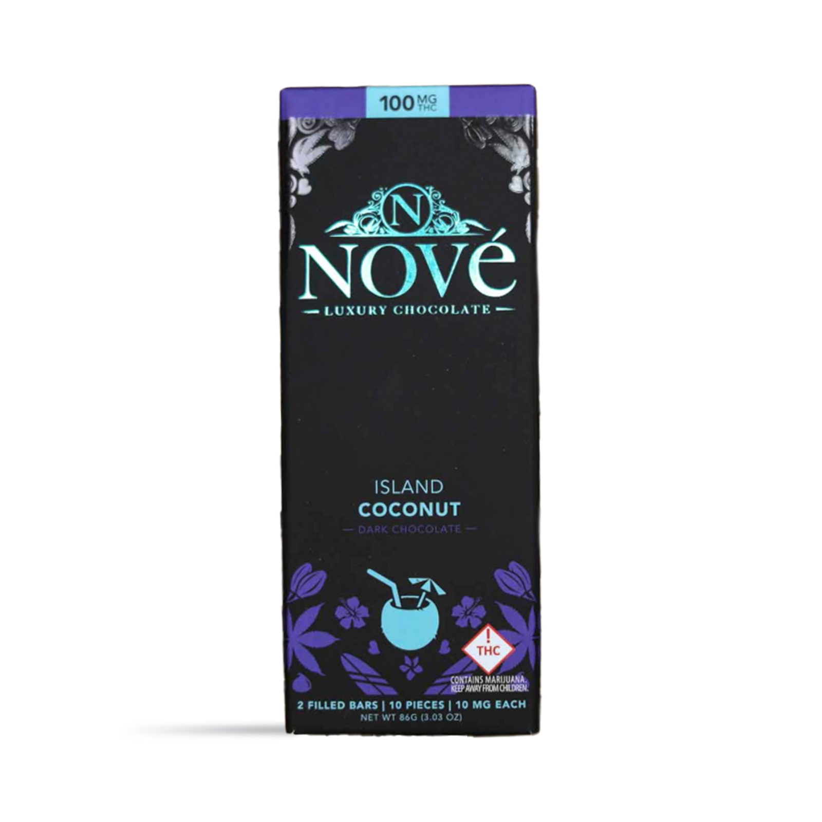 Photograph of product: Island Coconut Luxury Chocolate Bar | 100mg