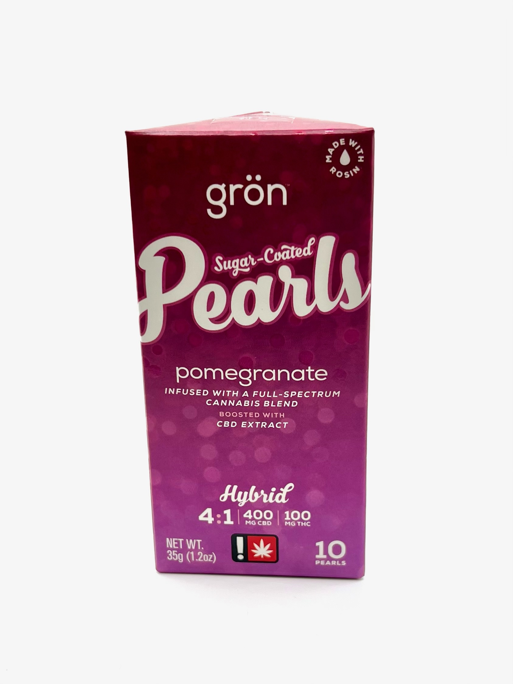Photograph of product: GRON | Pomegranate 4:1 | CBD: TH-oui | Full Spectrum | Gummy 10pk
