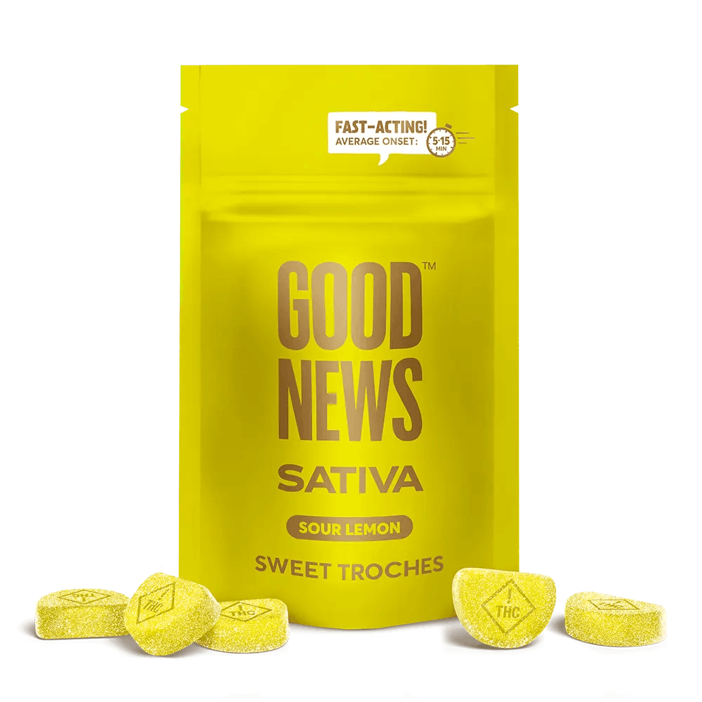 Photograph of product: Sour Lemon | 5mg Fast Acting Troches | 20pk