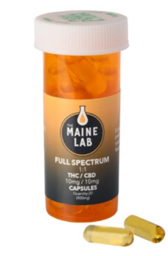 Photograph of product: 1:1 Capsules (10mg CBD: 10mg TH-oui)