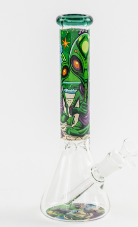 Photograph of product: Ancient Alien Beaker Bong with Bowl - 10"