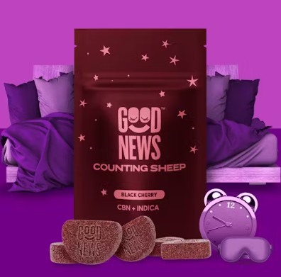 Photograph of product: Counting Sheep Black Cherry Gummies with CBN 10pk ( I ) 100mg